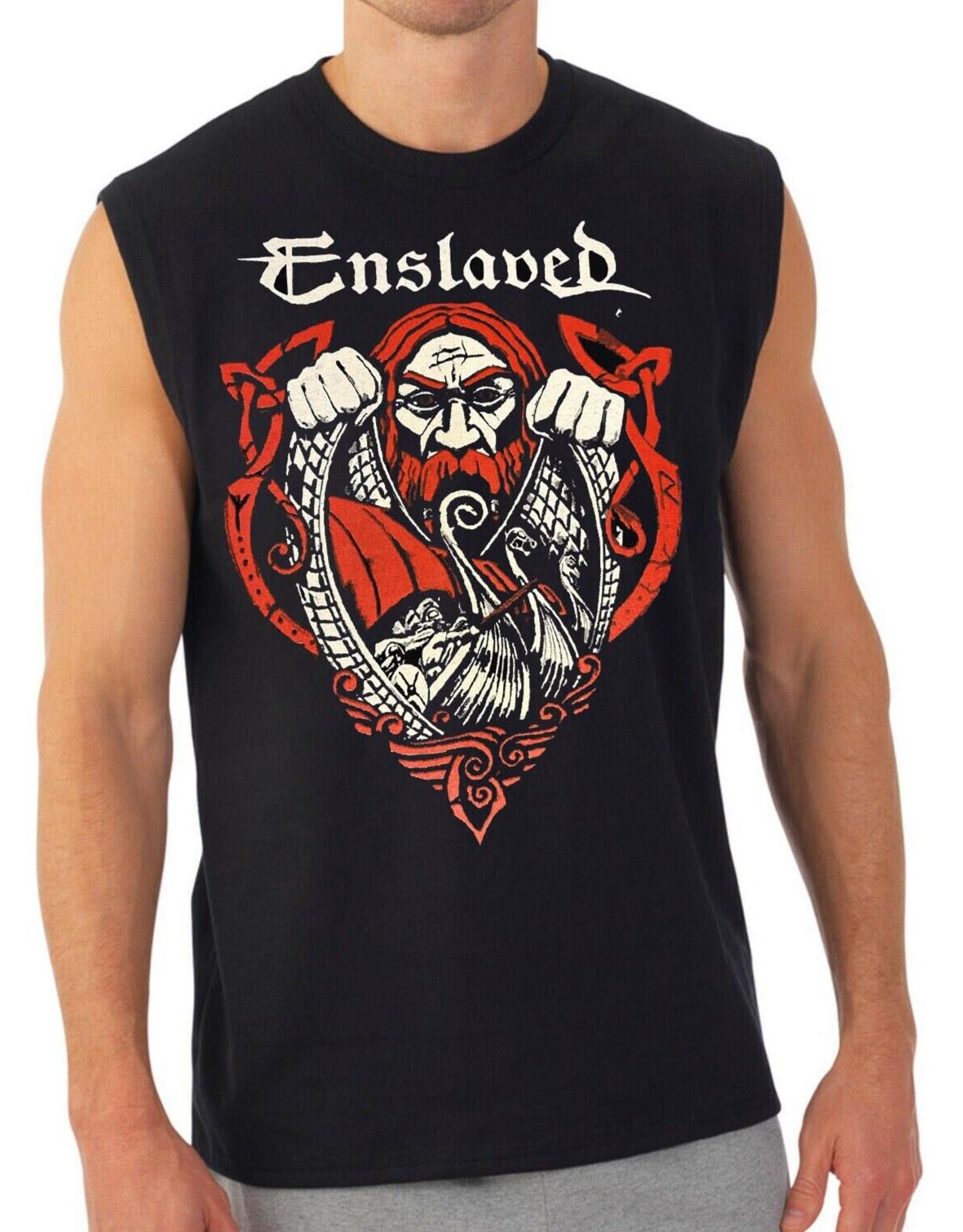 ENSLAVED BLACK METAL BAND BLACK MUSCLE SHIRT XXXL