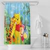 Winnie Puuh Anime Duschvorhang Niedliche Badewannen-Wasserdichte Vorhänge Für Wohnzimmer Luxus-Set Bildschirm Badezimmer Zubehör Sets