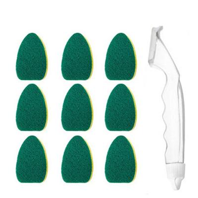 Sale Soap Dispensing Dish Cleaning Brush Set With 1 Dish Washing Handle 9 Sponge Replacement Head Kitchen Sink Scrubber