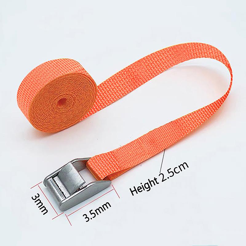 5M Cargo Straps With Buckle Tie-Down Belt For Motorcycle Car Bicycle Metal Tow Rope Strong Ratchet Fixing Belt For Luggage Bag