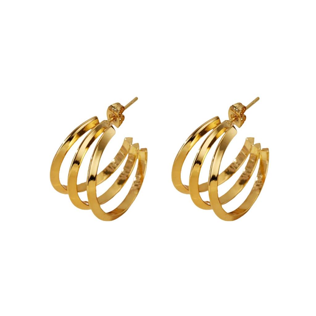 2025 Titanium Steel Twisted Braid Earrings - Light Luxury, New Style