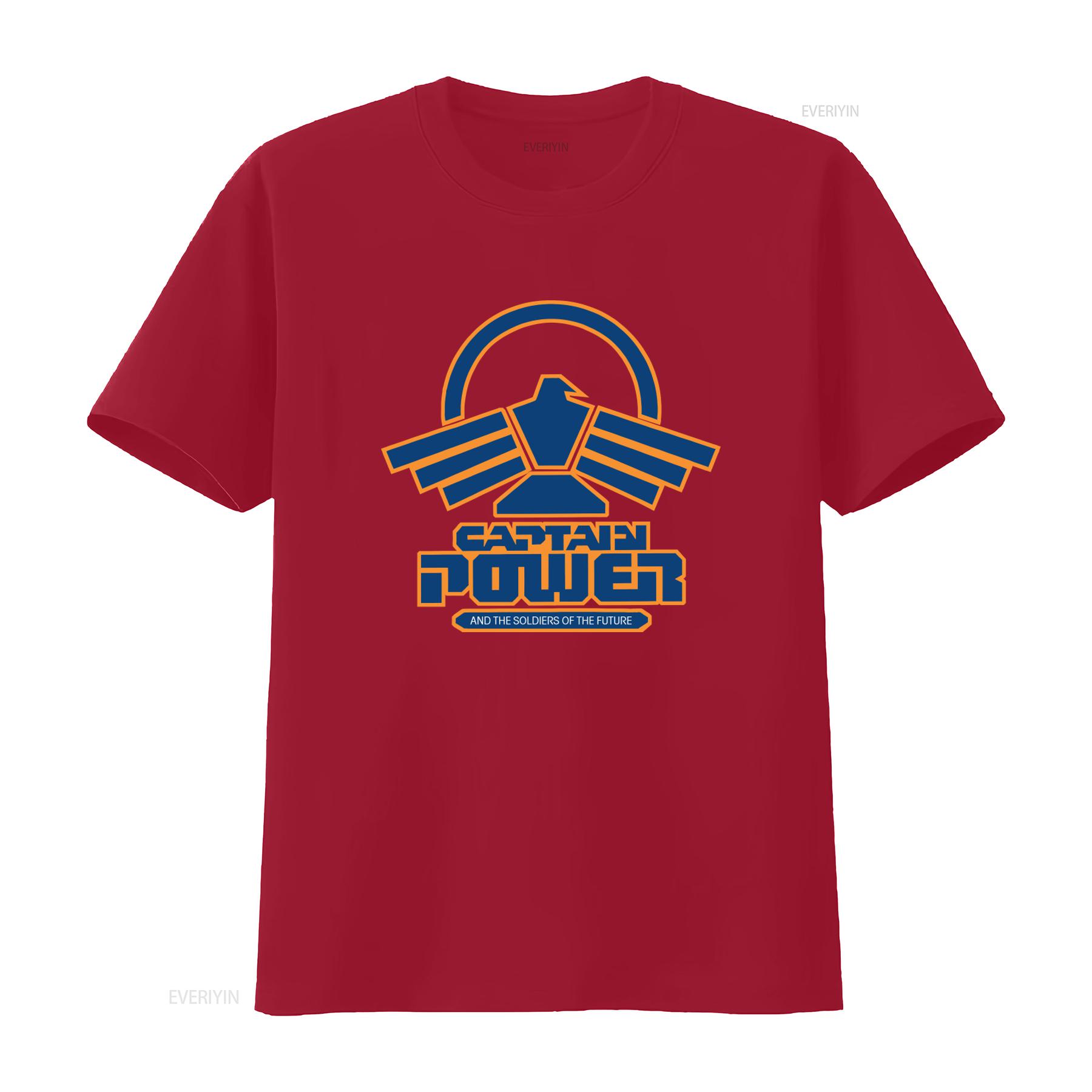 

Captain Power and the Soldiers of Future Logo T Shirt for Casual vintage Washed fashion streetwear graphic Comfortable Slightly S