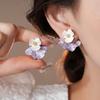Hook Piercing Vintage Earrings Ear Decor Temperament Earrings Flower Stud Earrings  Girls Gift