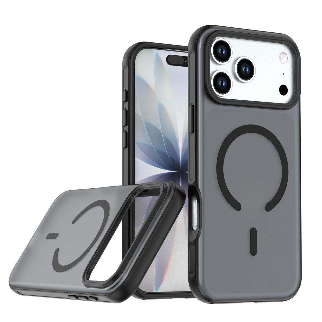 Simple Casual Magnetic PC Case For iPhone 17 Pro Max 16 Plus Fingerprint Proof Shockproof Comfortable Grip Durable Cover