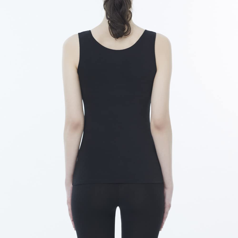 material inner shirt Breath Thermo Underwear Rand Neck Bra Top with Cup My Breath Thermo Moisture Absorption Heat Generation Underwear C2JA2803 Black