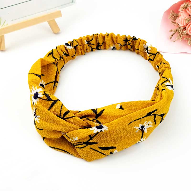 Scrunchies Frau Geknoteter Turban Haaraccessoires für Mädchen Stirnband Turban Elastisches Haarband Kopfwickel Gestreifte Haar-Scrunchies