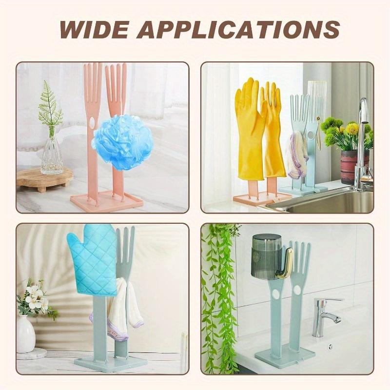1/2Pc Kitchen Glove Holder Glove Drying Rack Dryer Plastic Mitten Rubber Rack Sink Stand Towel Hanger Reusable Towel Storage