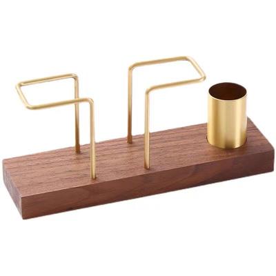 Walnut Wood Integrated Tissue & Toothpick Holder