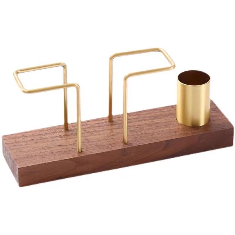 Walnut Wood Integrated Tissue & Toothpick Holder