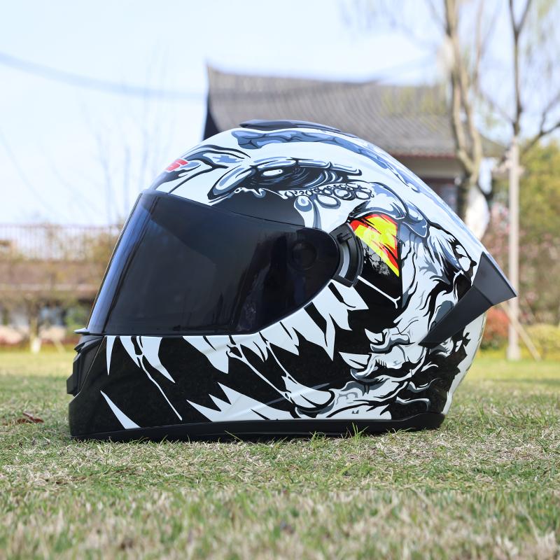 701-LVS-Motorcycle helmet, men's and women's dual mirror full helmet, four season couple motorcycle helmet
