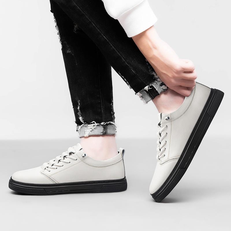 British Men's Trendy Shoes Breathable Soft Soled Men's Park Walking Shoes Versatile High-quality New Leather Casual Shoes