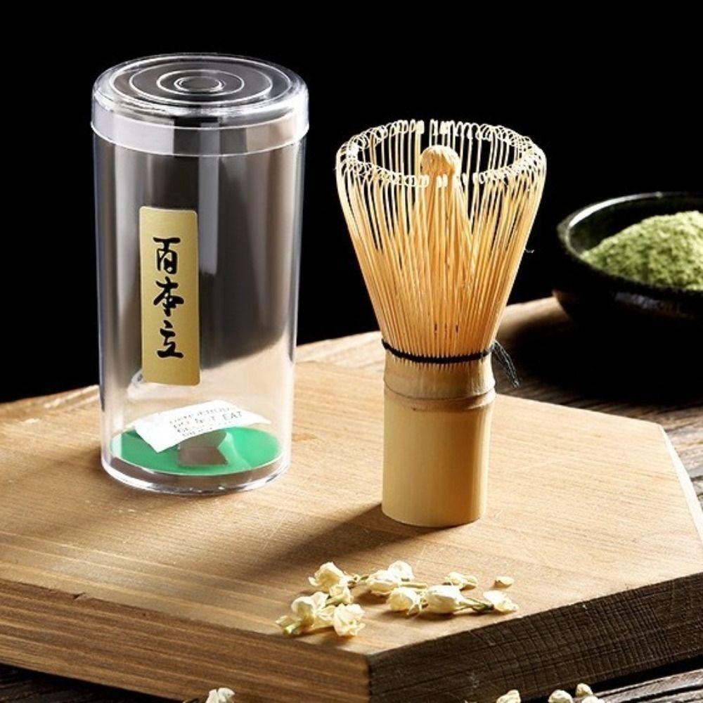 4PCS New Bamboo Ceramic Matcha Whisk Set Food Grade Safe Japanese Matcha Tea Set Traditional Reusable Green Tea Whisk Stirring