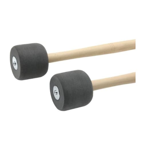 Cobalt Planet Bass Drum Mallets, Set of 2, Drumsticks, Mallets, Brass Band, EVA, Marching Gong, Timpani, Bass Drum (Gray)