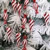 Holiday Candy Cane Tree Decoration Elegant Spirals Candy and Cane Christmas Tree Hanging Accessory for Holiday