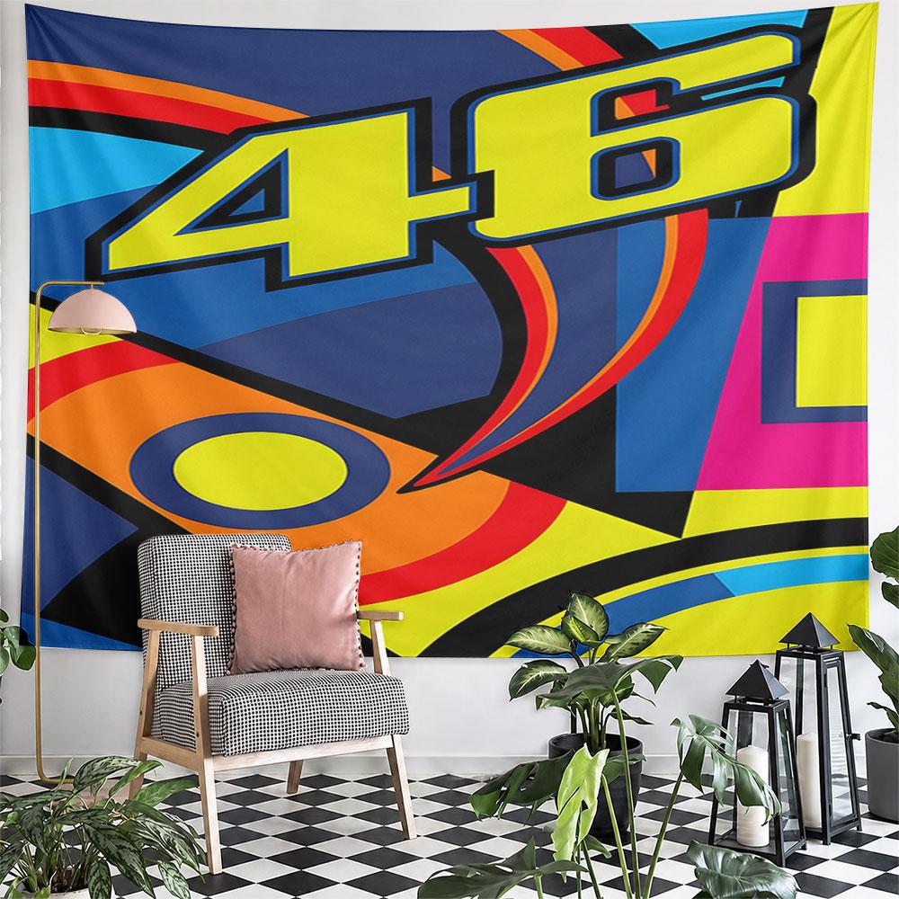 "Colorful Number 46 Abstract Design" Pattern Wall Hanging Tapestry Decorative Tapestry Home Decor for Bedroom and Living Room