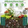 17 Tall Outdoor Garden Raised Bed Kit 5ft x 2ft Oval Dark Green Metal Planter for Flowers Herbs Vegetables 0.8MM Thick 60X24X16