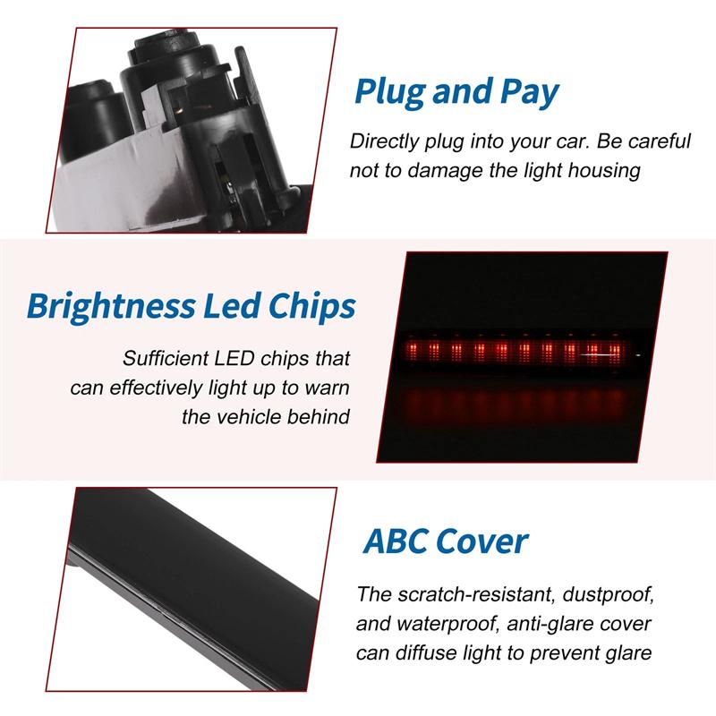 2Pcs For Vw T5 T6 Transporter Caravelle 2003-2015 Led High Level Third Brake Stop Light Lamp 7E0945097E,7E0945097F,7E0945097J