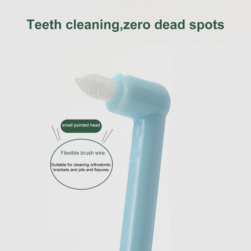 Trim Toothbrush 10pcs Orthodontic Tuft Toothbrush Rounded Brush Head Teeth Cleaning Tools For Irregular Teeth Someone Wearing