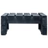 Outdoor Ottoman Pallet Design Wood Black