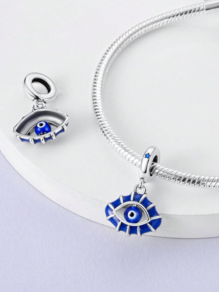 Charms Silber Blaue Augen Perlen Für CharmsOriginales Armband Perlen Schmuckherstellung Geschenk für Frauen