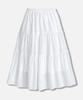Np Studio Frill Tiered Elastic Shirring Long Can-Can Skirt Black