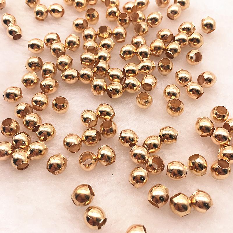 New 3mm--8mm Tone Metal Beads Smooth Ball Spacer Beads for Jewelry Making Diy Handmade Accessories