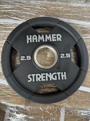 In Stock Black Anti-Slip Decagonal Barbell Plates for Home Gym Use - Wear-Resistant, Four-Hole Design