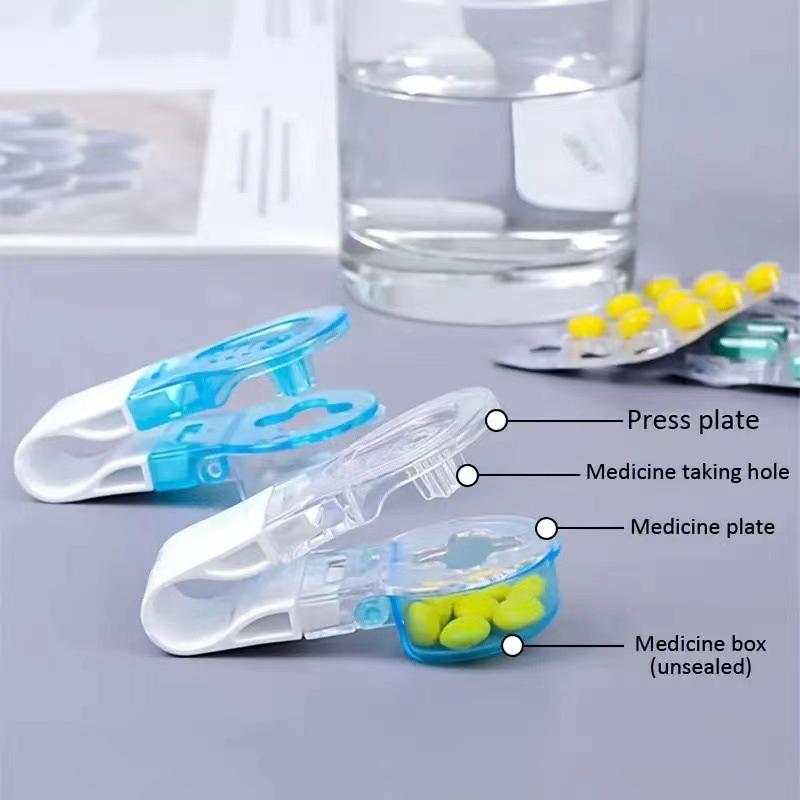 1Pcs Portable Pill Taker Anti Pollution Artifact Medication Dispenser Pill Taker Cup Organizer For Vitamins Pill Popper