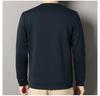 Men's Fleece-Lined Long Sleeve Wool Sweater - Casual Loose Fit, Autumn/Winter Style