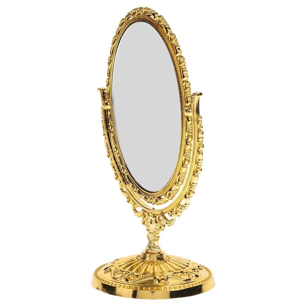 High Definition Desktop Makeup Mirror Vintage European Double Side Makeup Mirror