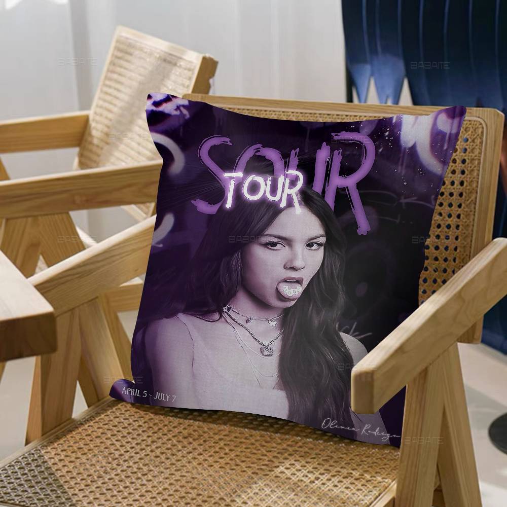 

Singer O-Olivia Cool R-Rodrigo Personalized Pillow Dust Cover Bedroom Kids Party Decoration Pillowcase Birthday Children Gift 18x18Inch