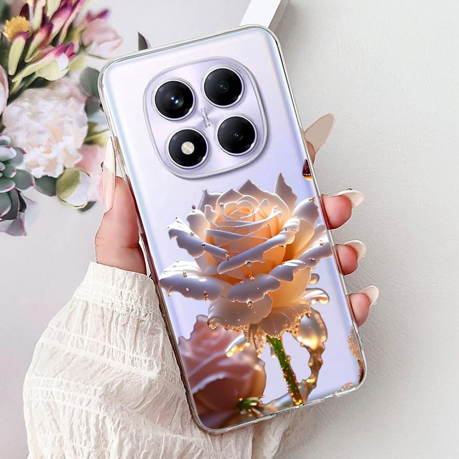For Xiaomi Redmi Note 14 Pro Plus Case Cute Strawberry Love Heart Soft Silicone Clear Cover For Redmi Note 14 Pro 5G Global Etui