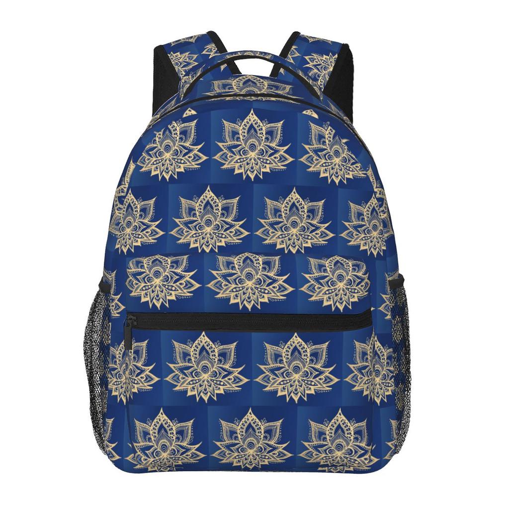 Mandala Lotus Flower Backpack Student Boys Girls BookBag Children School Bag Computer Shoulder Bags for Men Women