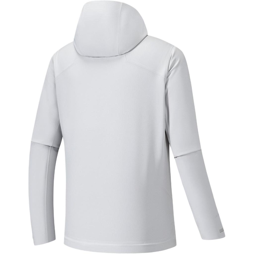 Anta Champion All-Weather Series Hooded Solid Color Letter Zipper Fleece Jacket Men Jackets 152540617-5