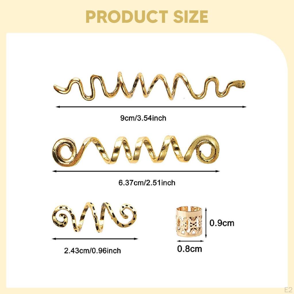 28 Pieces Hair Jewelry for Braids, Clip Accessories, Dreadlock Beads, Braids