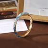 Crystal Inlaid Flower Enamel Bracelet: Elegant & Versatile Accessory
