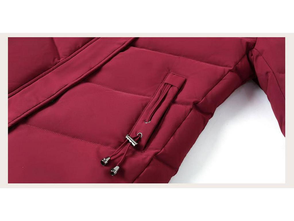 Mom's Fashionable Mid-Length Winter Coat - Age-Reducing Cotton Padded Jacket for Middle-Aged & Elderly Women