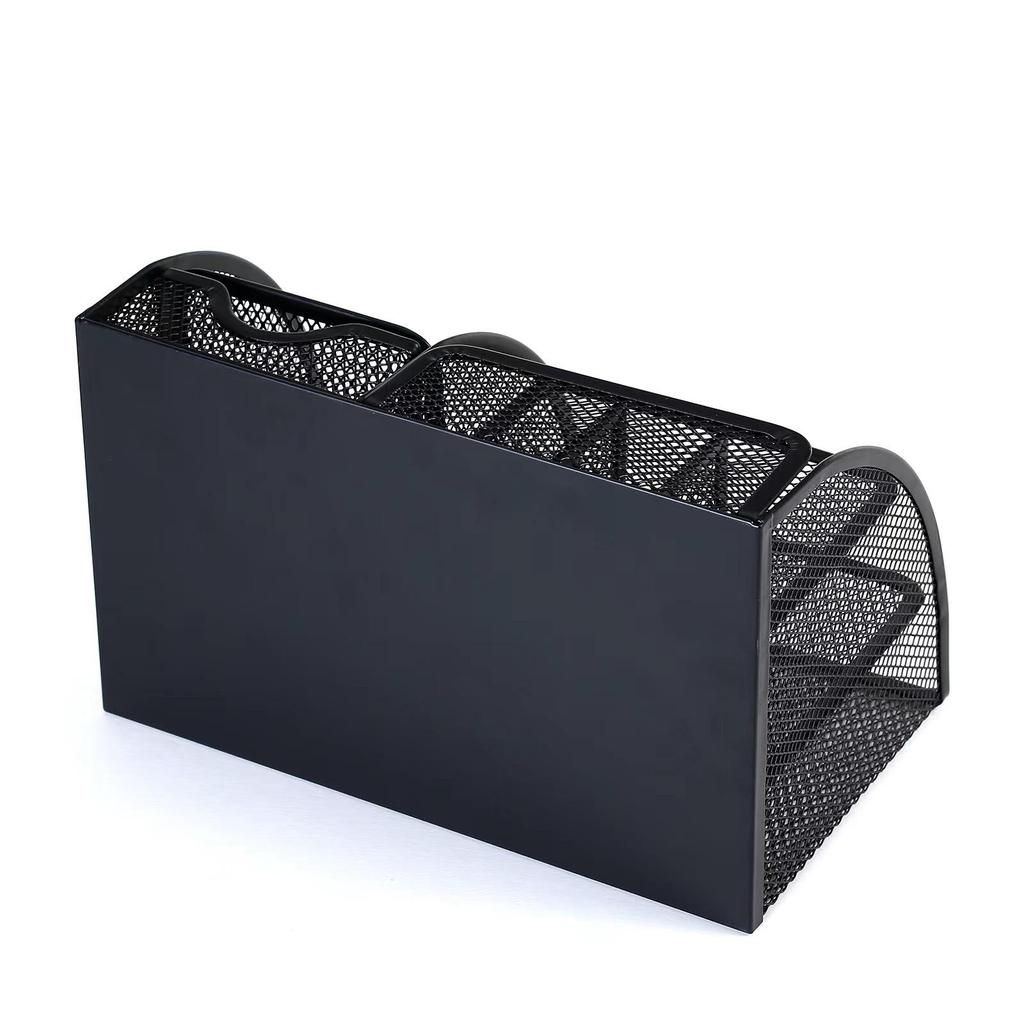 Multifunctional Creative Metal Pen Holder - Desktop Storage Box for Office Supplies