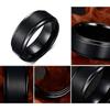 Fashion Men Ring 8mm Marriage Engagement Ring Black Tungsten Carbide Men Dumb Wire Drawing Men's Biker Jewelry