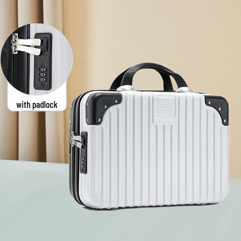 Retro Suitcase Set: 14" Women's Cosmetic Bag & 16" Men's Carry-On Luggage Gift Box.