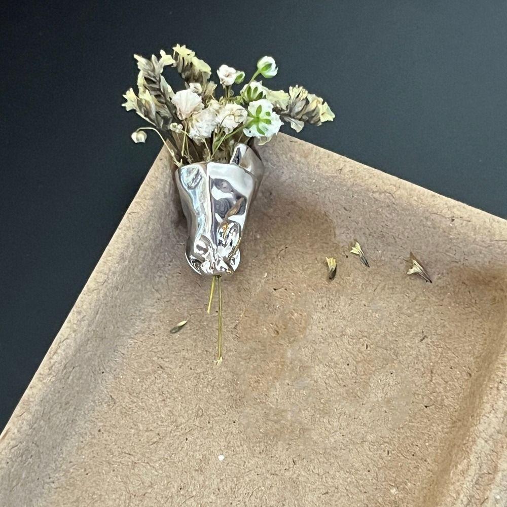 Silver Wearable Flower Bouquet Clip Zinc Zinc Alloy Gold Brooch Personality Flower Brooch  Gift