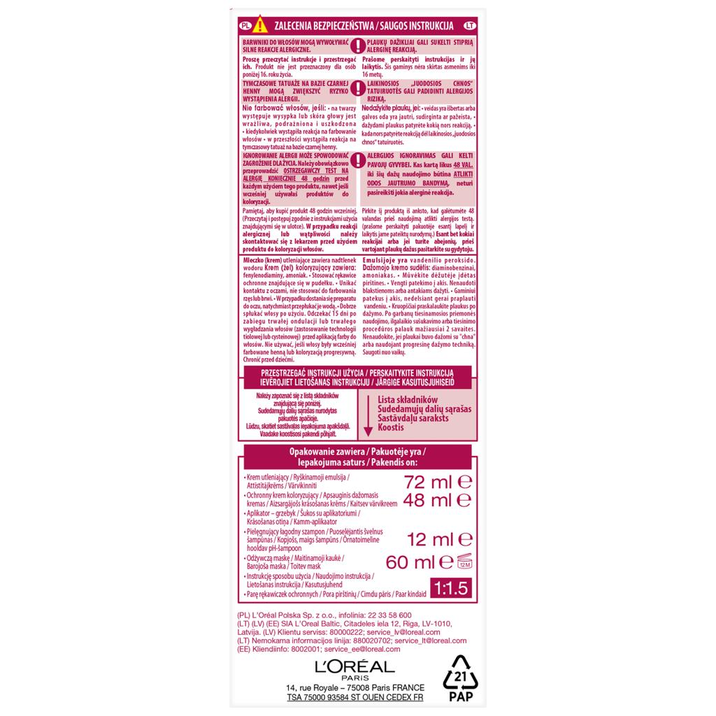 Loreal Excellence Creme Hair Dye - 8 Light Blonde 192ml