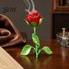 Yoga Aromatherapy Burner Vintage Rose Incense Burner Metal Flower Holder Decorative Tabletop Ornament Bedroom Living Room Office A Thoughtful Gift