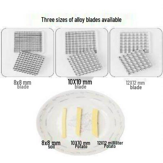 Stainless Steel Manual Potato Press: Extra Long French Fry Electric Extruder, Commercial & Household Cutter