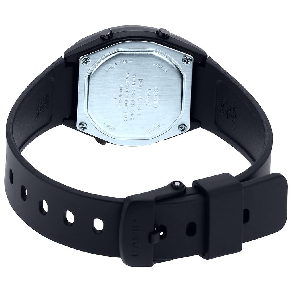 Casio Vintage Series L Digital Trendy Classic Square Collection Watch Women Watches Black LW-204-1BDF