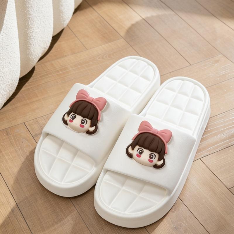 Women's EVA Thick Sole Slippers, Summer Anti-slip Bathroom Slides, Breathable Odor Proof Indoor Outdoor Shoes