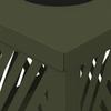 Solar LED Path Light 2 Pcs Olive Green Cold Rolled Steel
