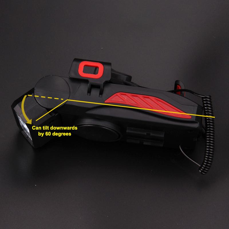 Usb Rechargeable Bike Headlight Waterproof Cycling Light Bike Horn And Power Bank Frontlight For Outdoor Cycling