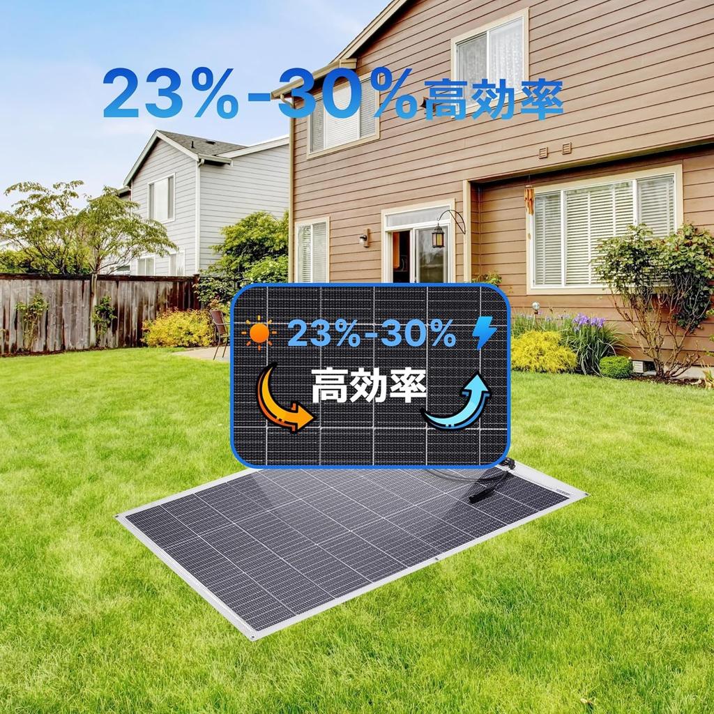 Nicesolar 100W Flexibles Monokristallines Solarpanel, Ideal für Outdoor, Katastrophenschutz und mehr, 12V, IP68, Flexibel, Stationär, Ultradünn,