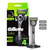 Gillette Razor Set 4 Replacement Blades Stand Men Deep Shave Lab.